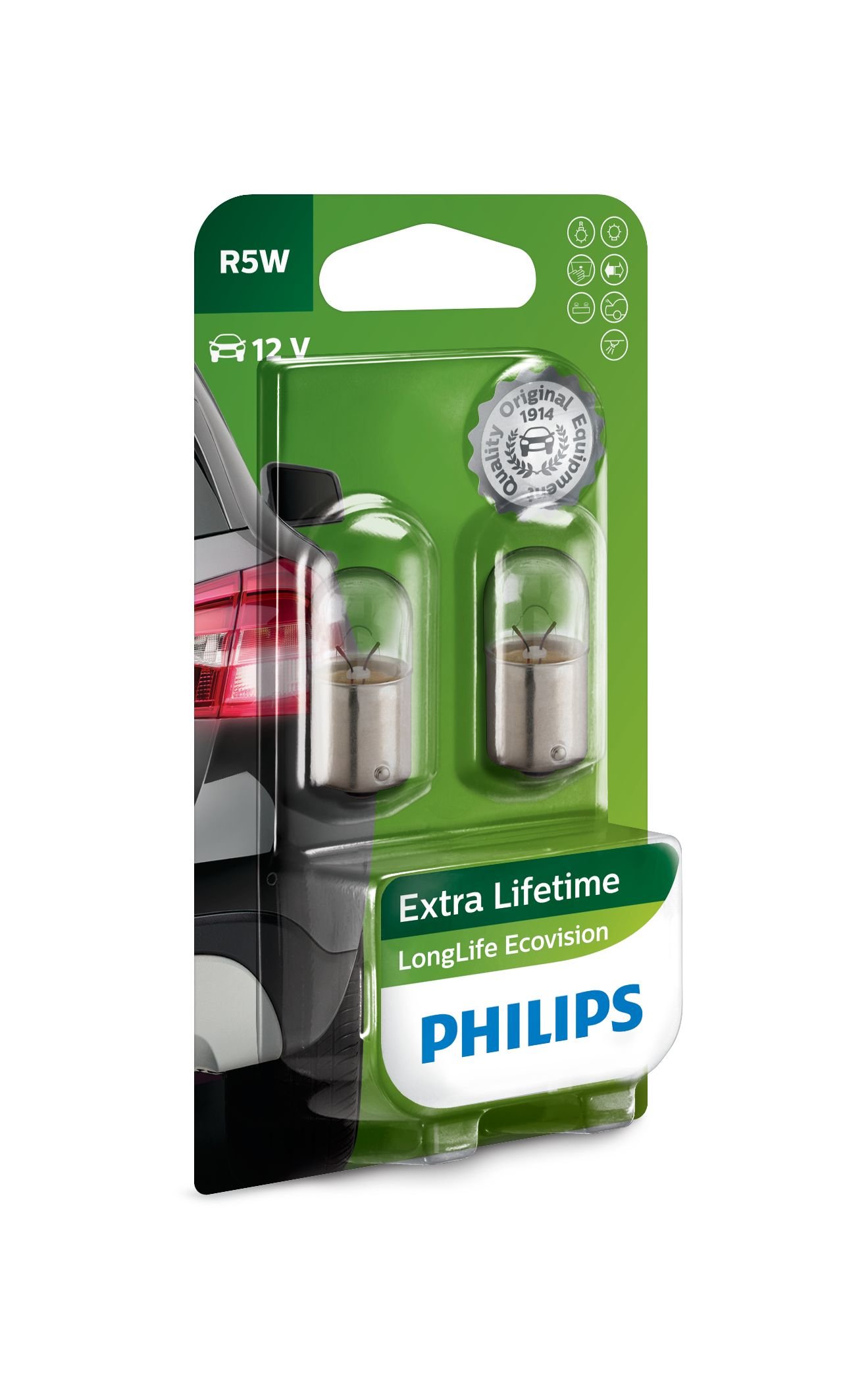 R5W LONGLIFE ECOVISION - PHILIPS 12821LLECOB2