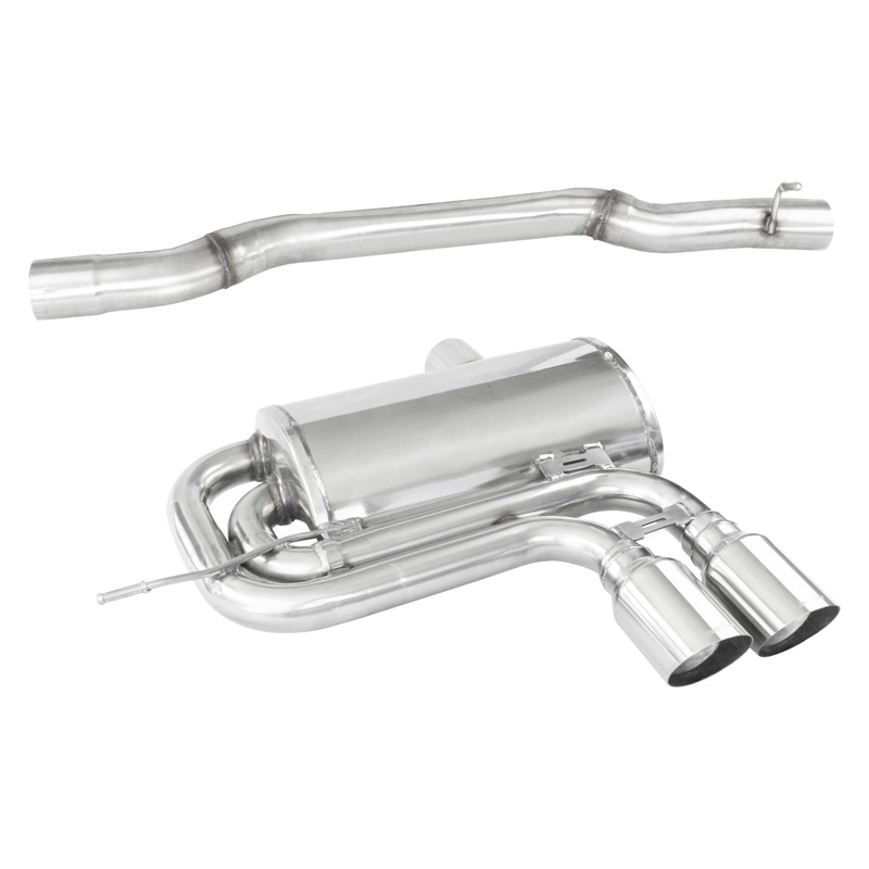 100% Inox Sport Exhaust  Mini Cooper F55/F56 2.0S 192HP / JCW 231HP 2014- Ø70mm 2x90mm Racing