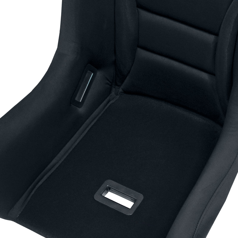 Sport seat 'BS7' - Black - Non-reclinable fibreglass back-rest - incl. slides
