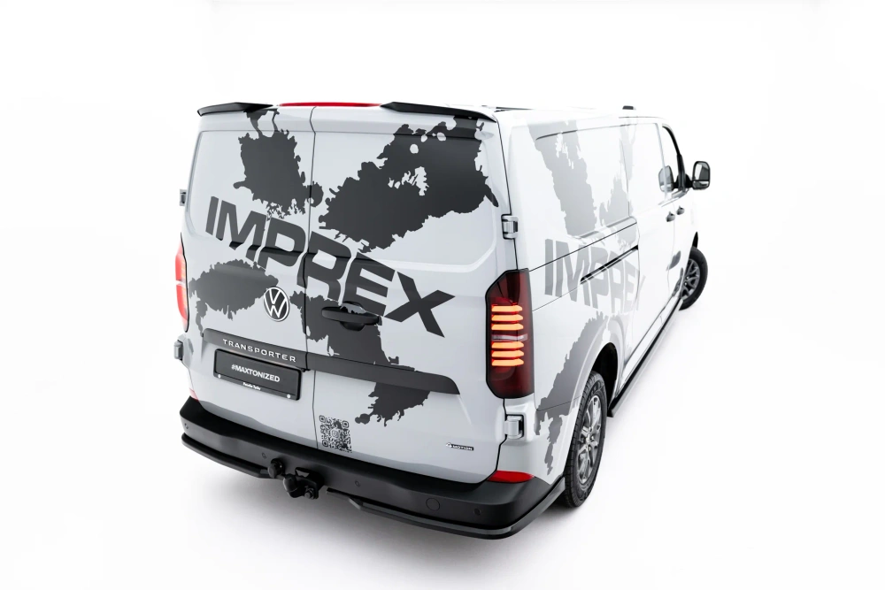 Dakspoiler passend voor VW Transporter T7 / Ford Transit Custom Mk2 / Tourneo Custom Mk2 Glans Zwart
